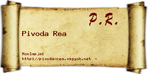 Pivoda Rea névjegykártya